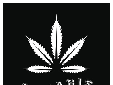 Mariuhana leaf symbol, marijuana or hemp icon, cannabis medical sign, weed drug vector illustration preview picture