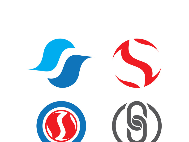 S letter creative icon logo design elegant vector illustration