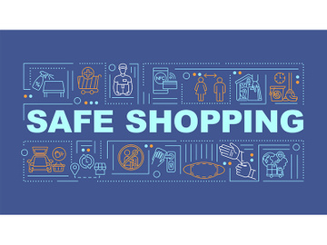 Safe shopping tips word concepts banner preview picture