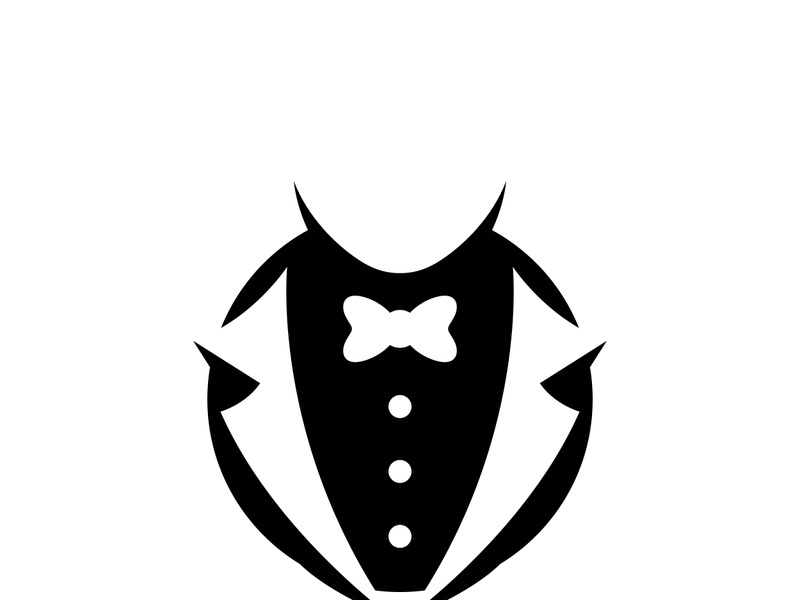 Tuxedo man logo and symbols template