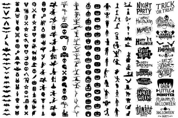 Vector set of Halloween Bundles Design
