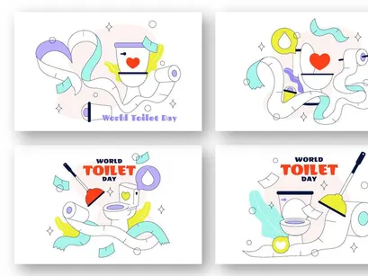 6 World Toilet Day Illustration