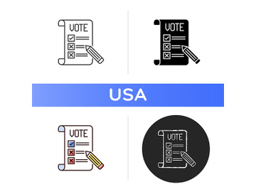 Voting ballot icon preview picture