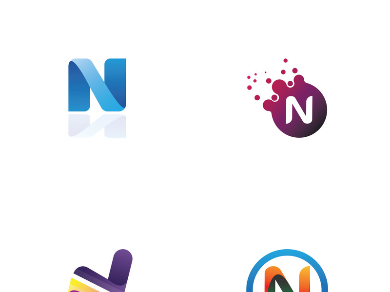 initial letter N logo with modern concept.