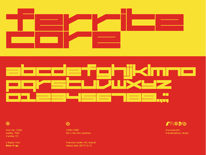Ferrite Core: A free futuristic font