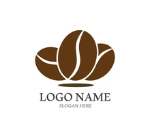 Coffee bean icon vector illustration template