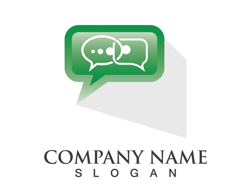 message bubble logo and symbol speech icon illustration