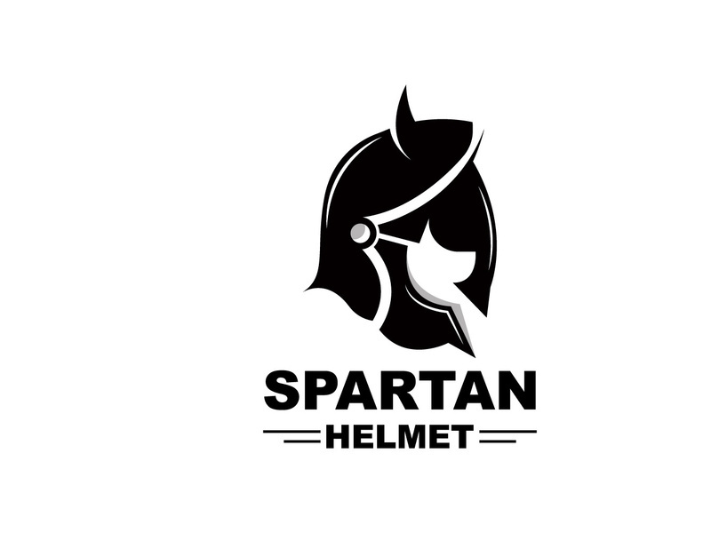 Spartan Logo,Vector Viking, Barbarian, War Helmet Design, Product Brand Illustration