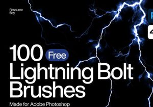 100 Free Lightning Bolt Photoshop Brushes