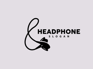 Headset Logo Design Simple Headset Gamer Illustration Template preview picture
