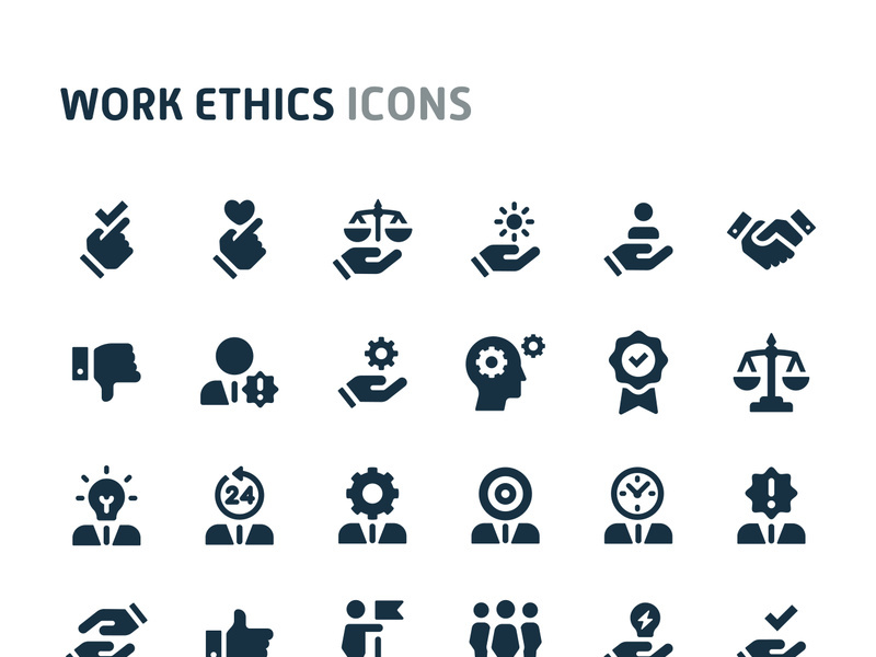 work ethics icons