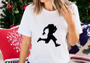 Silhouette of a man running in athletic gear dynamic pose