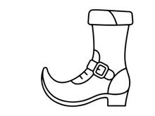 Single winter boot with decorative buckles isolated on white. Stylish flat ankle shoe for fashion design and retail display.
