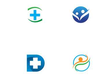 Medical logo design with people. preview picture