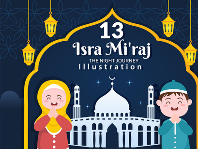 13 Happy Isra Miraj Illustration
