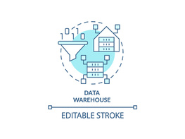 Data warehouse turquoise concept icon preview picture