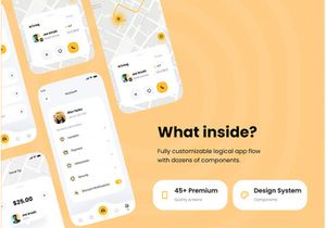 Snail Taxi booking app UI Kit