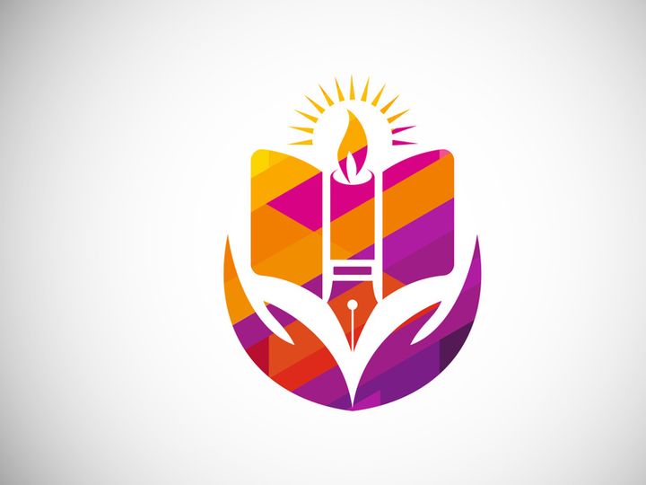 Modern low poly style education logo design, Geometric, and triangle book logo icon sign symbol.