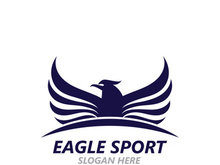 Eagle wing logo design vector image template