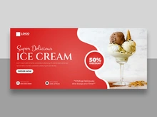 Ice Cream Shop Facebook Cover Ver-2
