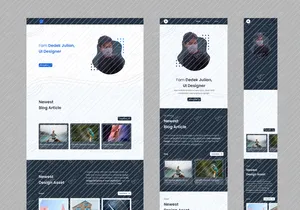 Personal Website UI Kit for Figma - 3 Responsive Screen Designs