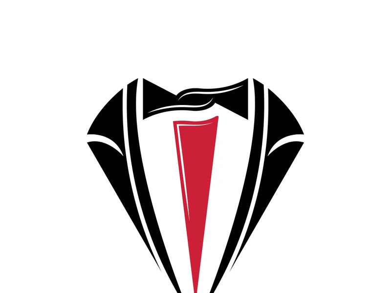 Classic tie icon and suit fashion man logo design