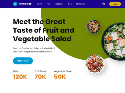 Ensalada - Hero Kang Salad Landing Page