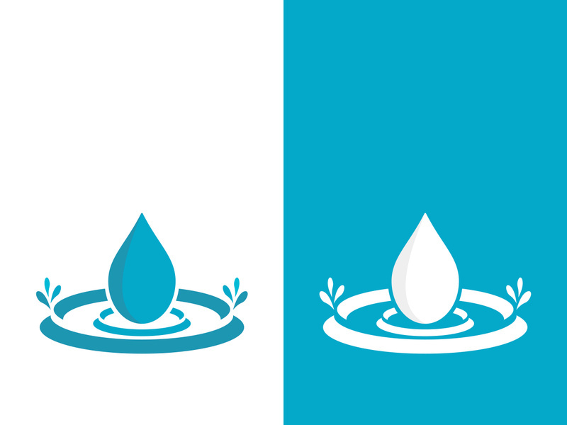 Background water drop logo icon vector illustration