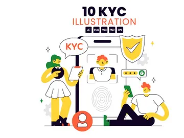 10 KYC Vector Illustration preview picture