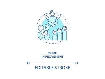 Mood improvement concept icon preview picture