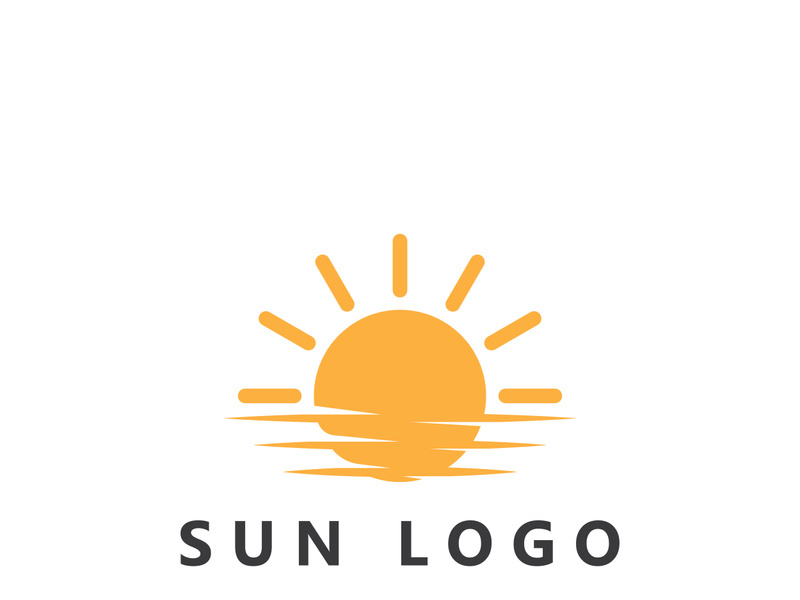 Creative and unique sun logo design.