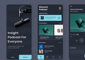 Eshitish - Podcast Mobile App UI Kit