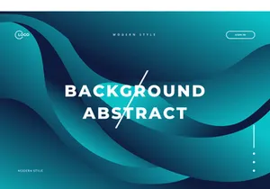 3D Abstract Background Green Wavy
