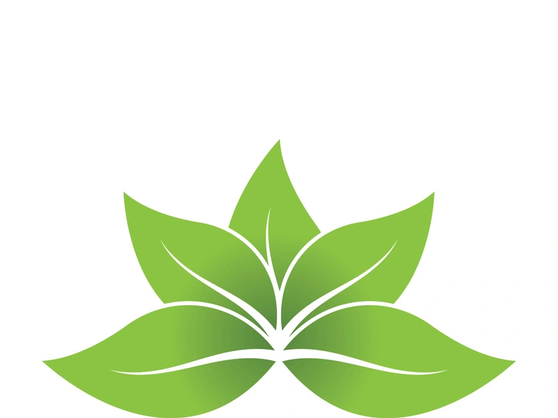 Logos of green tree leaf ecology nature element vector