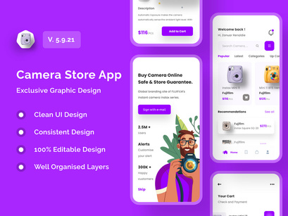 Camera Store App Design
