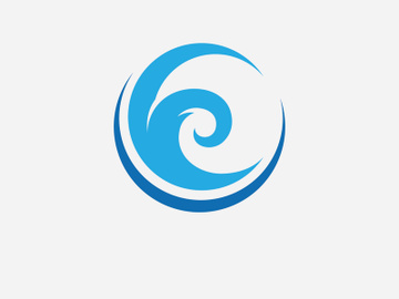 Water Wave Icon Logo Template preview picture