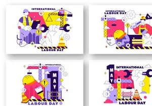 10 International Labour Day Illustration