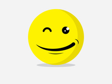 Smile emote Vector Template Design