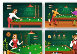 12 Billiards Game Illustration