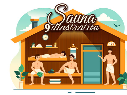 9 Sauna and Steam Room Illustration