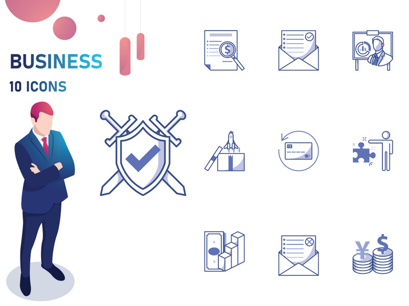 Bleu : Business And Finance IconSet