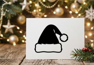 Festive Santa hat with fluffy pom-pom and white fur trim