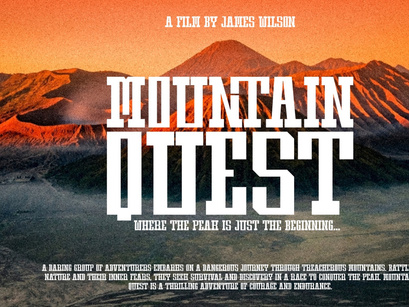 Mountain Vector - Vintage Slab Serif