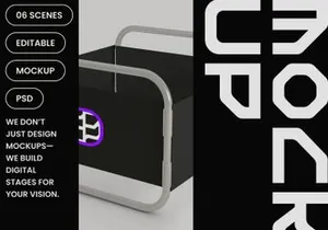 Metal Frame Signboard Mockup