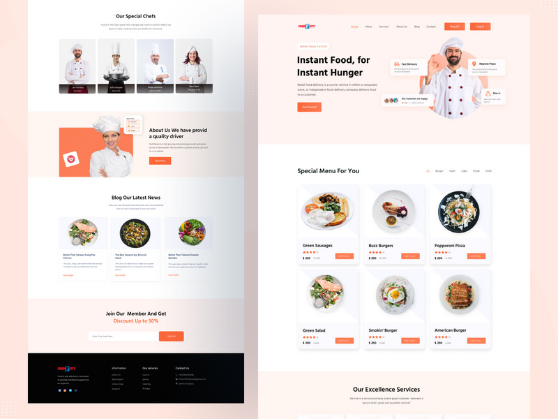 Food Landing Page - UI Design