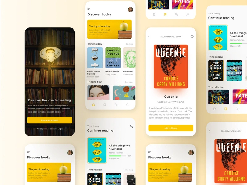 E-Library app UI