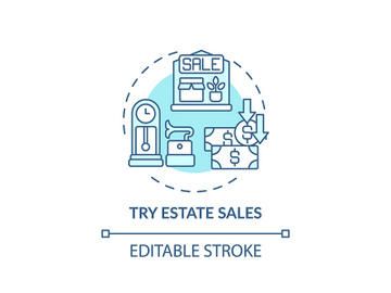 Trying estate sales concept icon preview picture