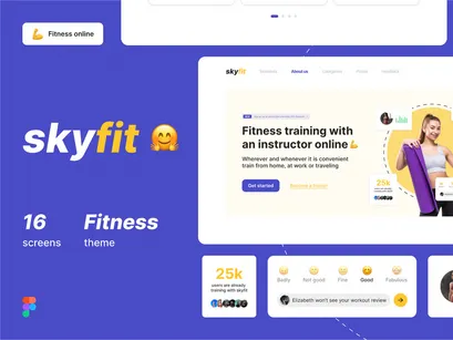 WebSite Template Skyfit For Figma And Photoshop