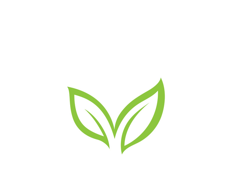 Green leaf ecology nature element vector icon
