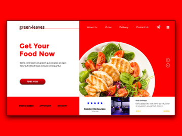 Food Landing Page UI Kit preview picture